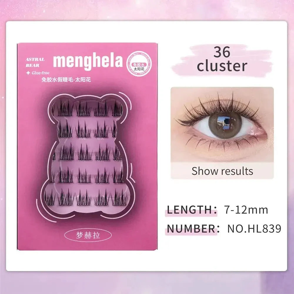 Fairy Glue-free False Eyelashes Easy To Rebound No Need To Remove Segmented Thin Stems Suitable For Novice DIY MENGHELA Eyelashe by Gege Bear Cosmetics Store