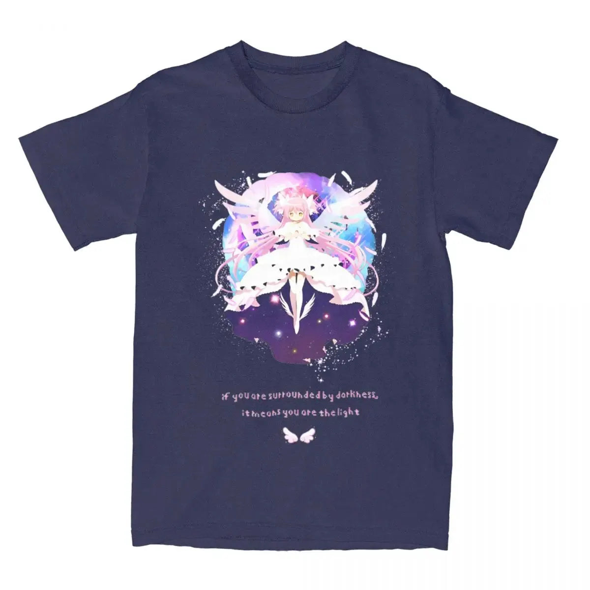 Vintage Madoka Magica Anime Print T-Shirt Soft Breathable Casual Comfortable Pure Cotton Unisex Tops by Vimost Shop