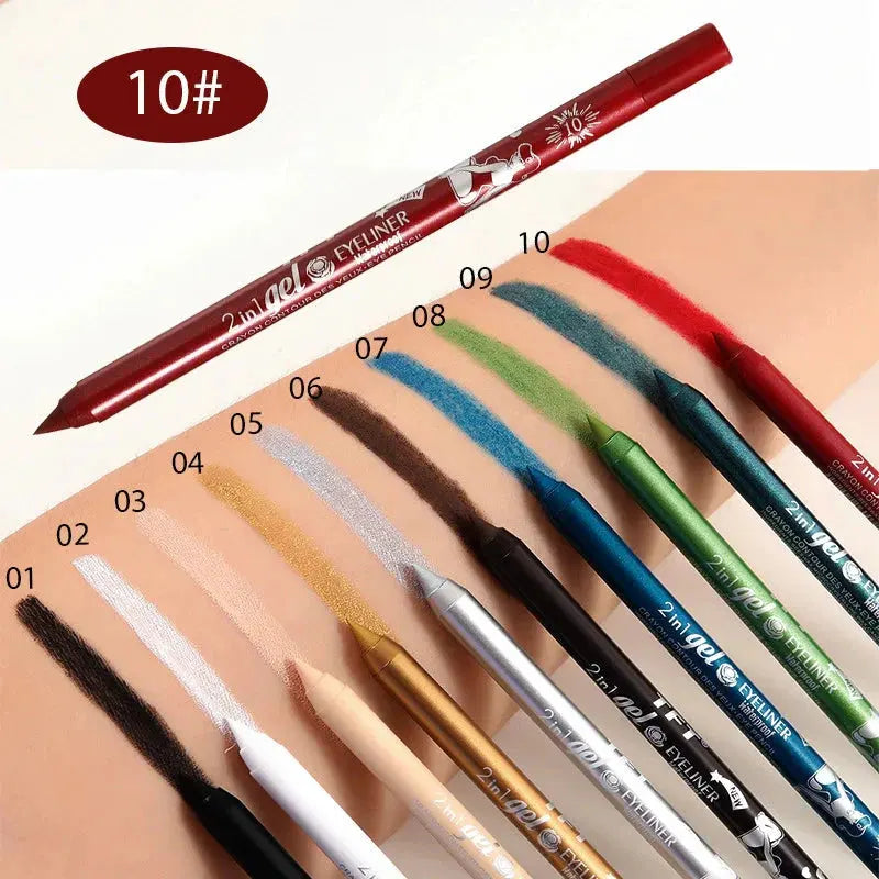 Waterproof Eyeliner Long Lasting Pencil Colourful Pigment Blue Black White Color Gel Eye Liner Pen Makeup Eye Beauty Cosmetics by SXILOVE Makeup Store