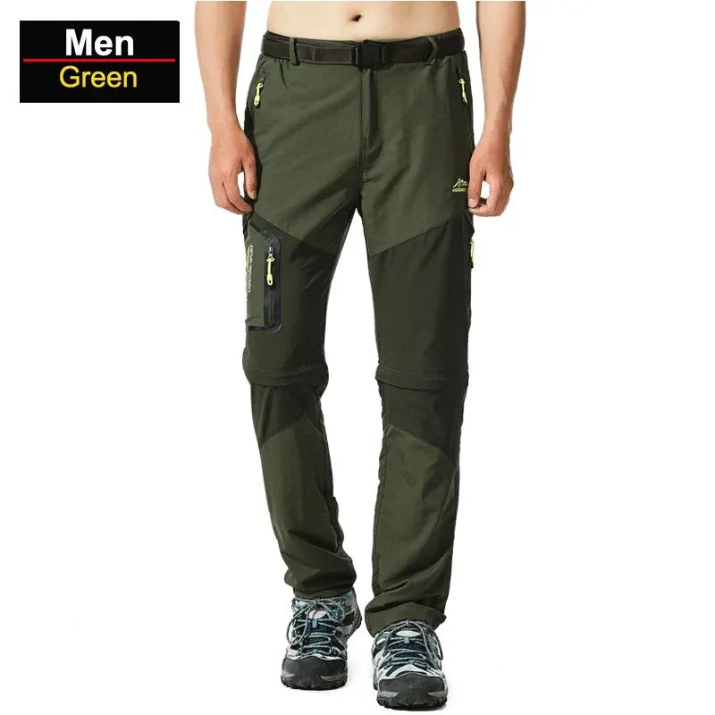 Men's Convertible Hiking Pants with Cargo Pockets and Detachable Legs by Vimost Shop
