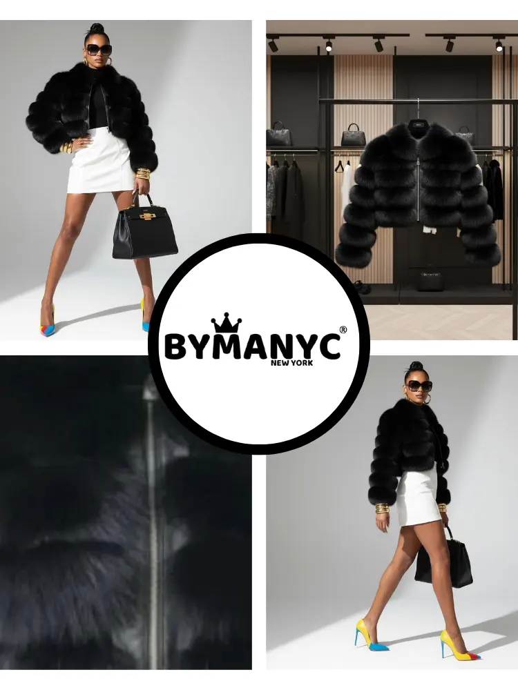 Short Faux Fur Jacket For Women, Flatiron, BYMANYC New York. by BYMANYC ® New York