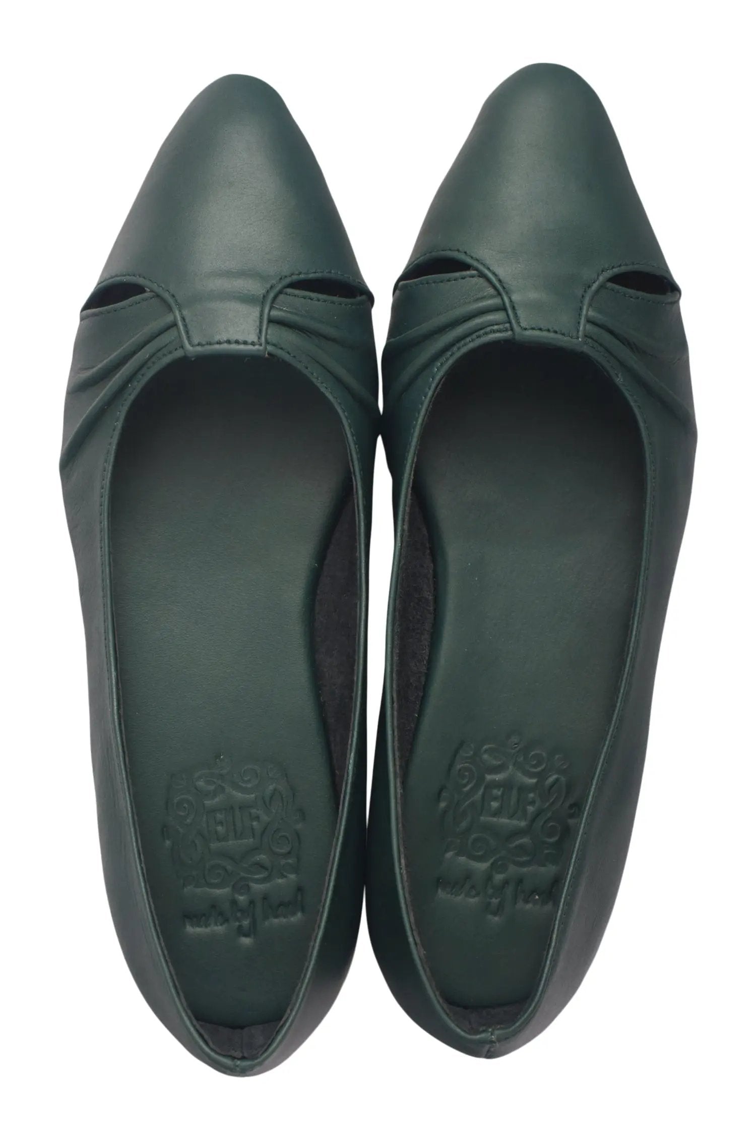Siren Pointed Toe Leather Flats by ELF