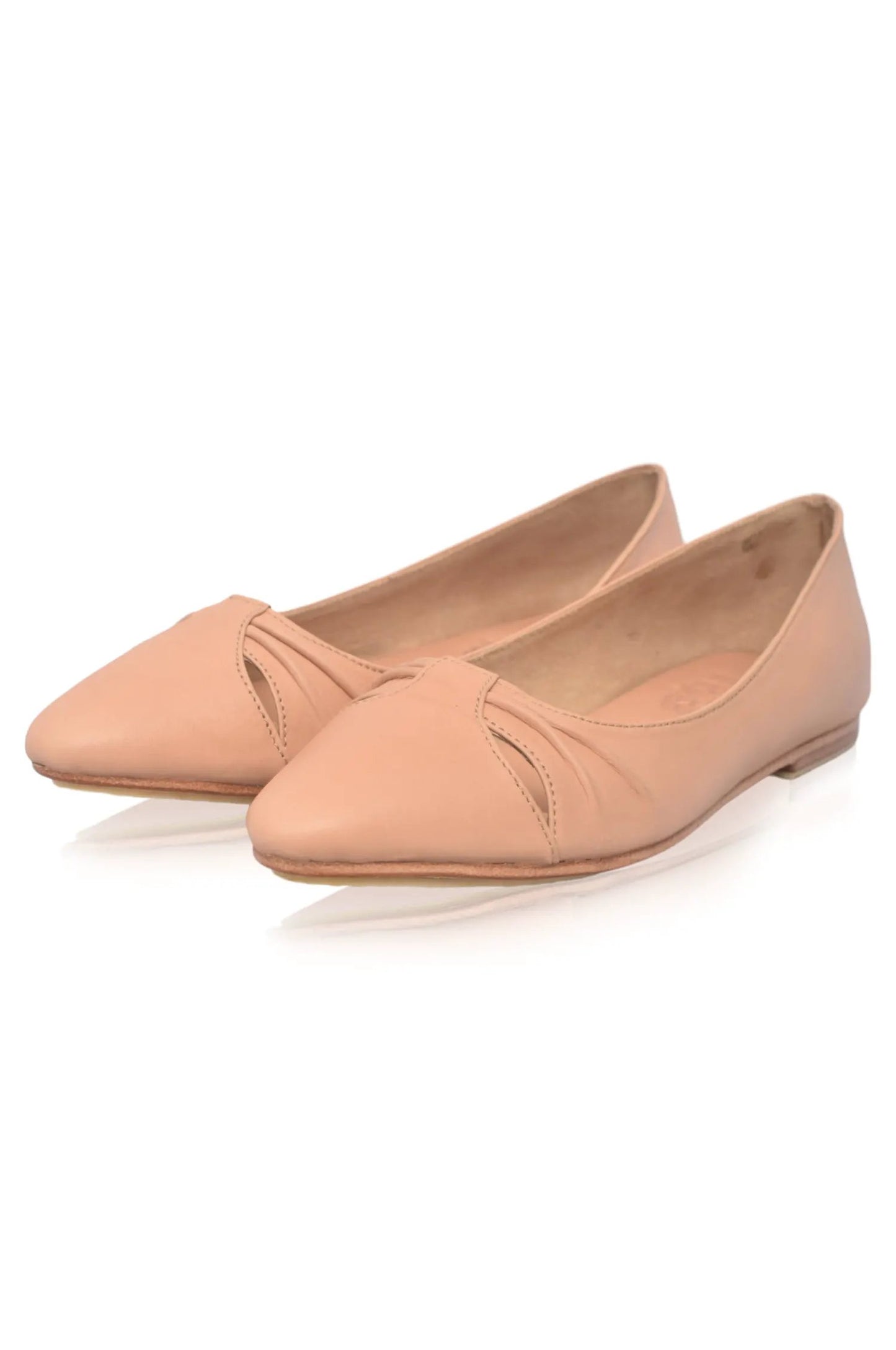 Siren Pointed Toe Leather Flats by ELF