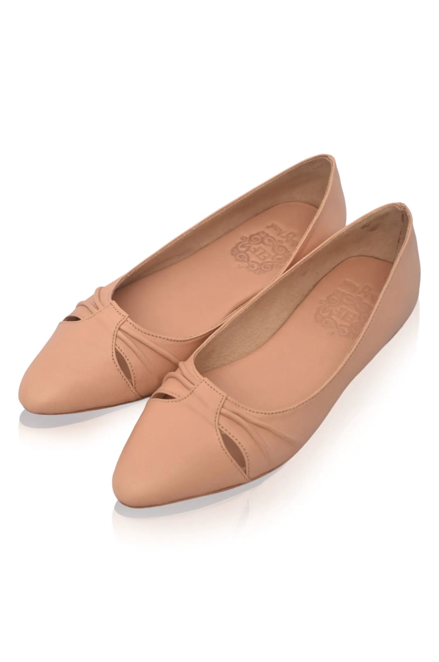 Siren Pointed Toe Leather Flats by ELF