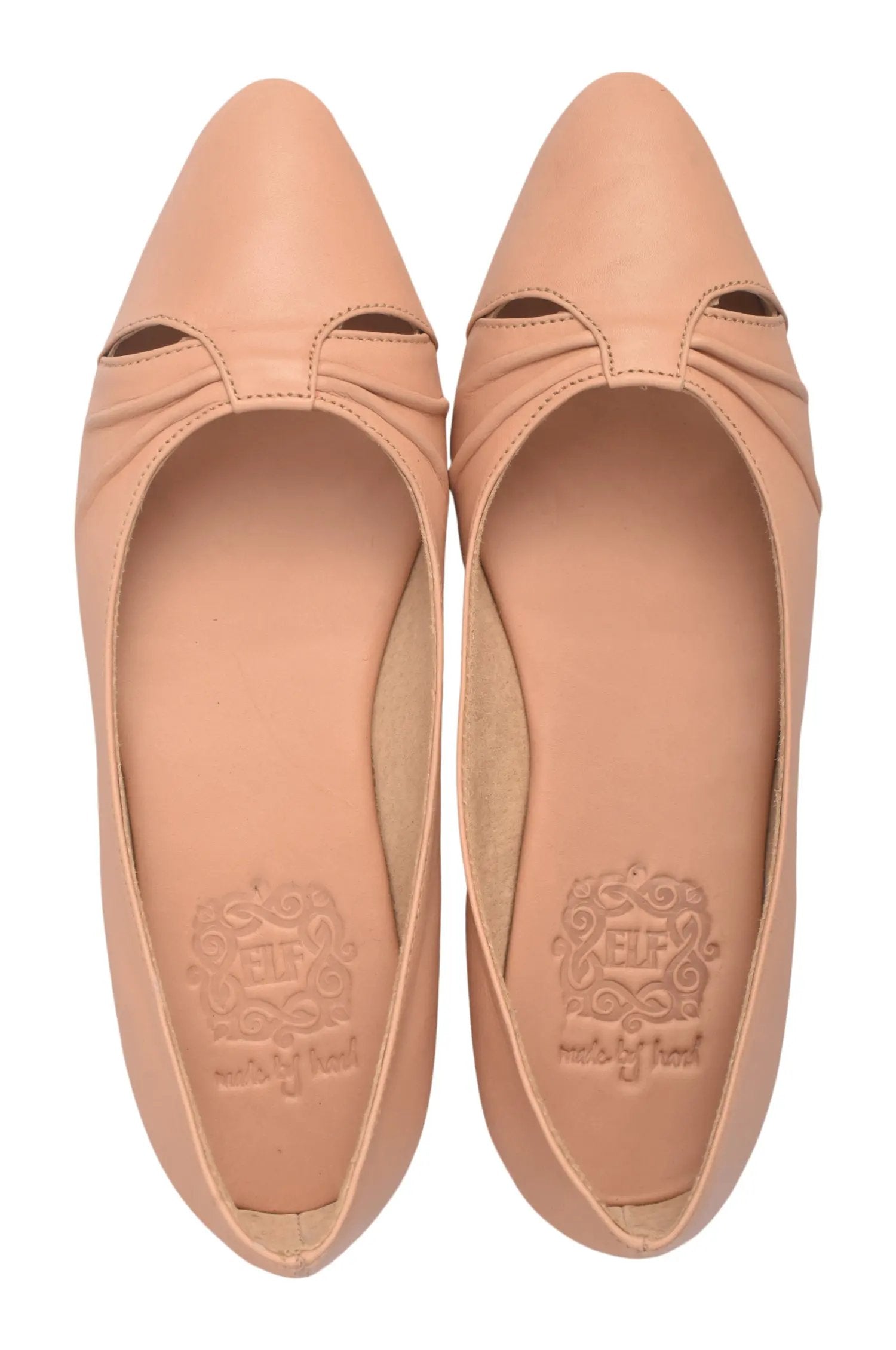 Siren Pointed Toe Leather Flats by ELF