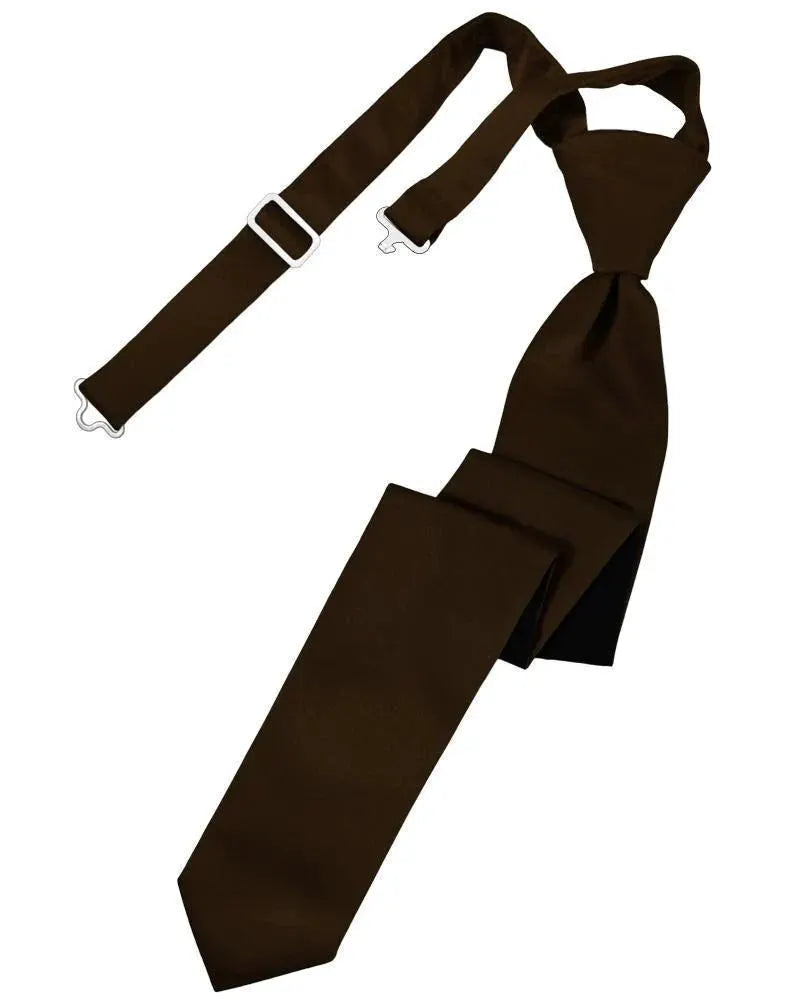 Luxury Satin Skinny Necktie Pre-Tied by Tux-USA