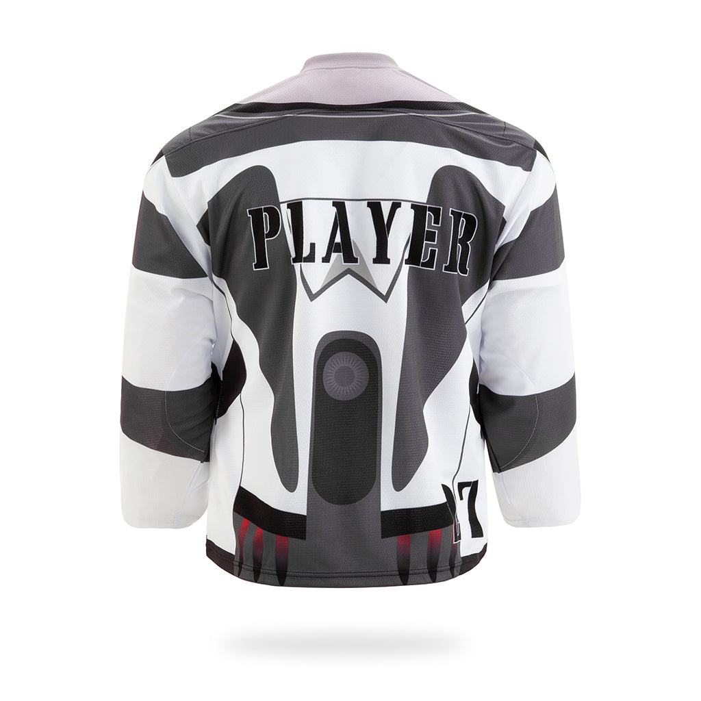 Custom White Space Ranger Ice Hockey Jersey-1
