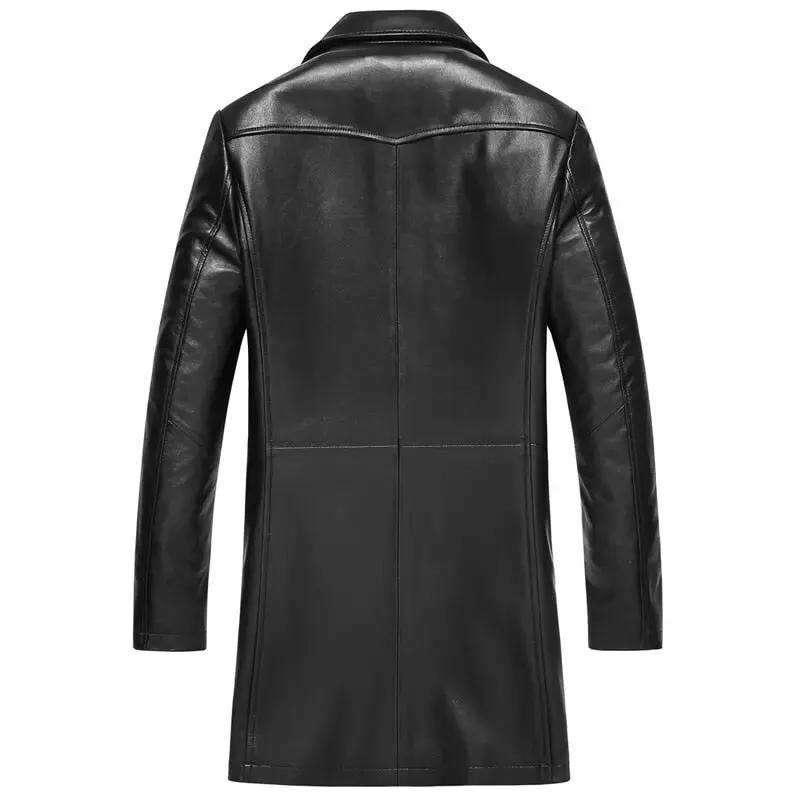 Spectra Men's Double Breasted Sheepskin Leather Blazer Coat by Inland Leather Co.