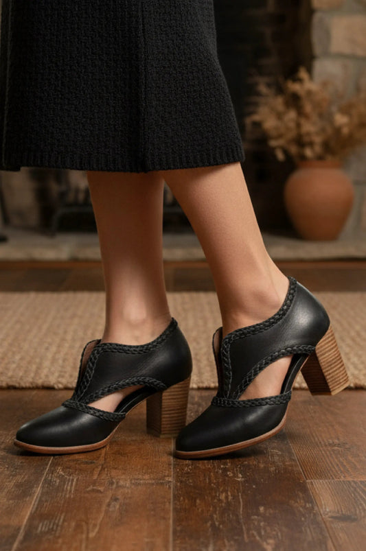 Spirit Walker Leather Heel Booties by Local