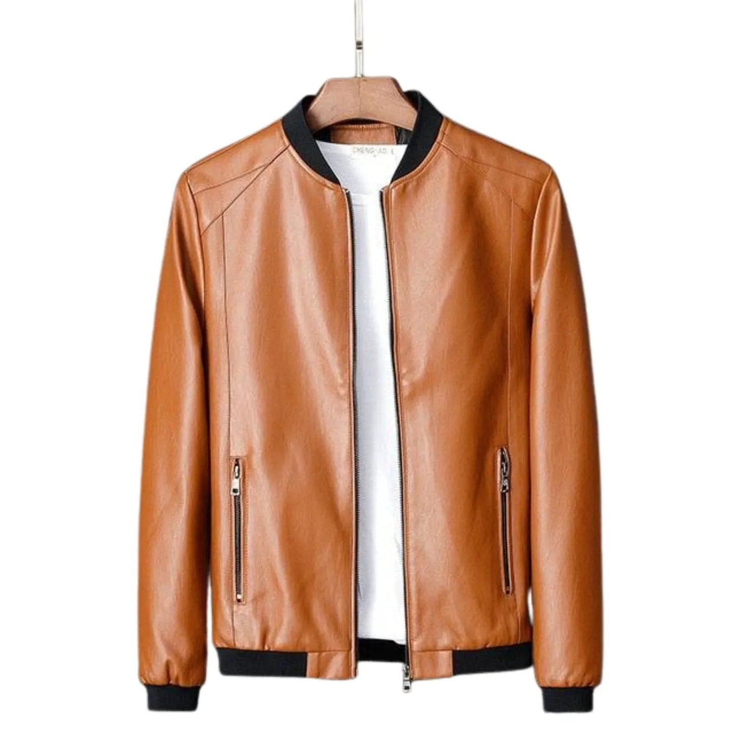 Stannis Men's Premium Real Leather Jacket - Genuine SheepSkin Bomber Style by Inland Leather Co.