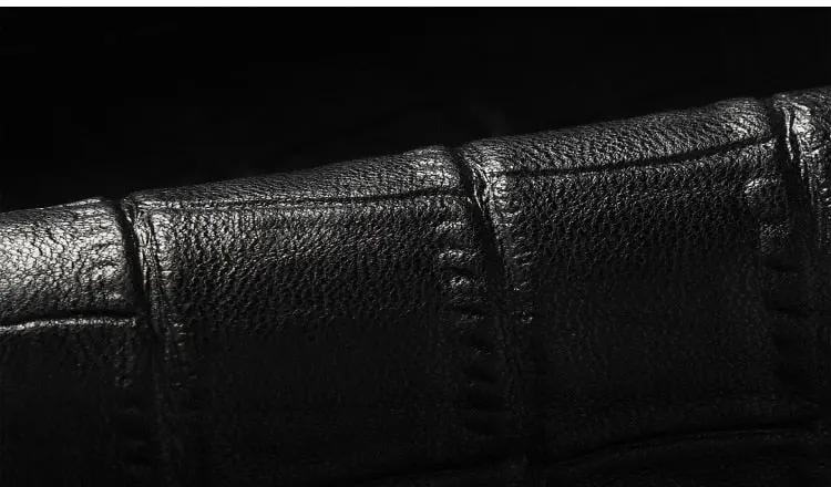 Stark Mens Bold Snake Print Leather Jacket by Inland Leather Co.