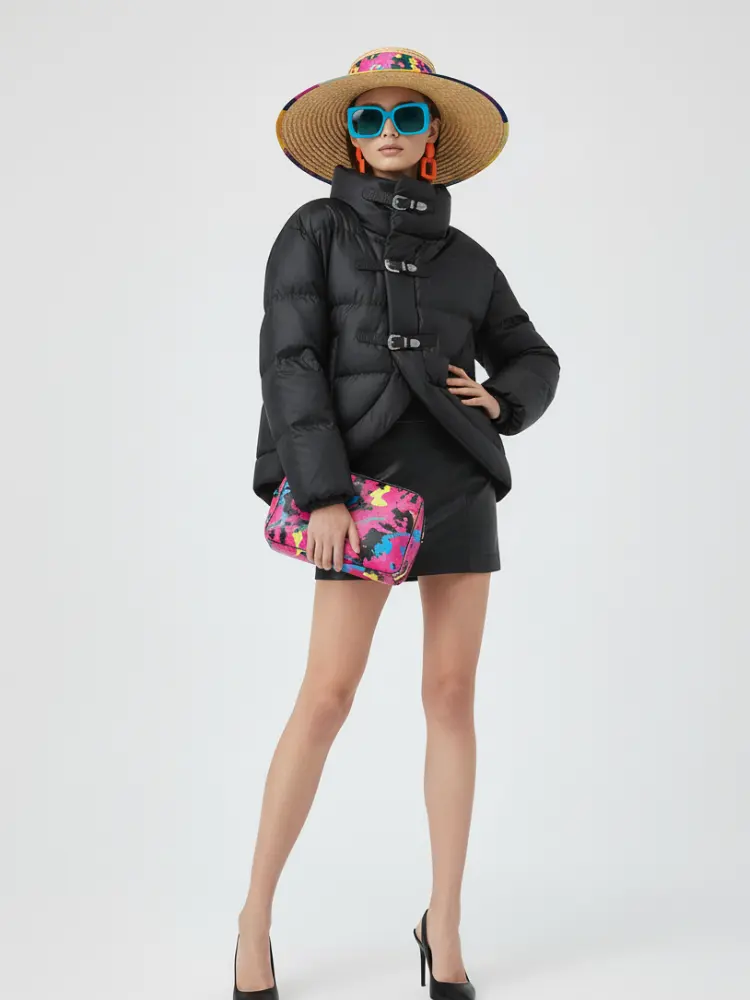 Statement Buckle Puffer Jacket CHELSEA BYMANYC ® New York by BYMANYC ® New York