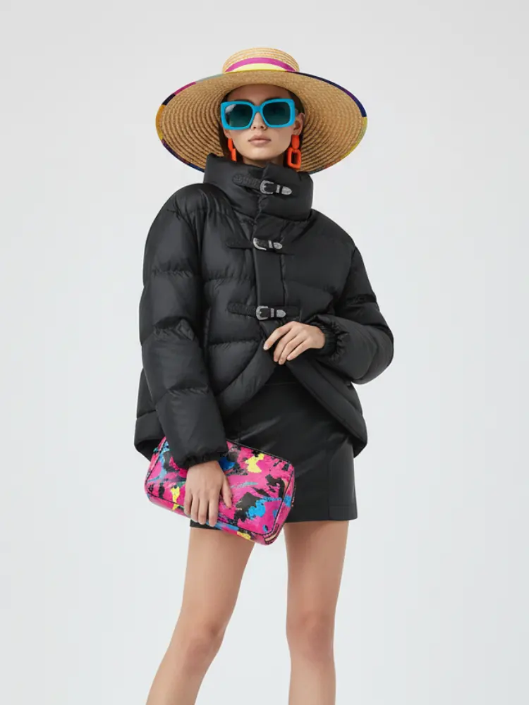 Statement Buckle Puffer Jacket CHELSEA BYMANYC ® New York by BYMANYC ® New York