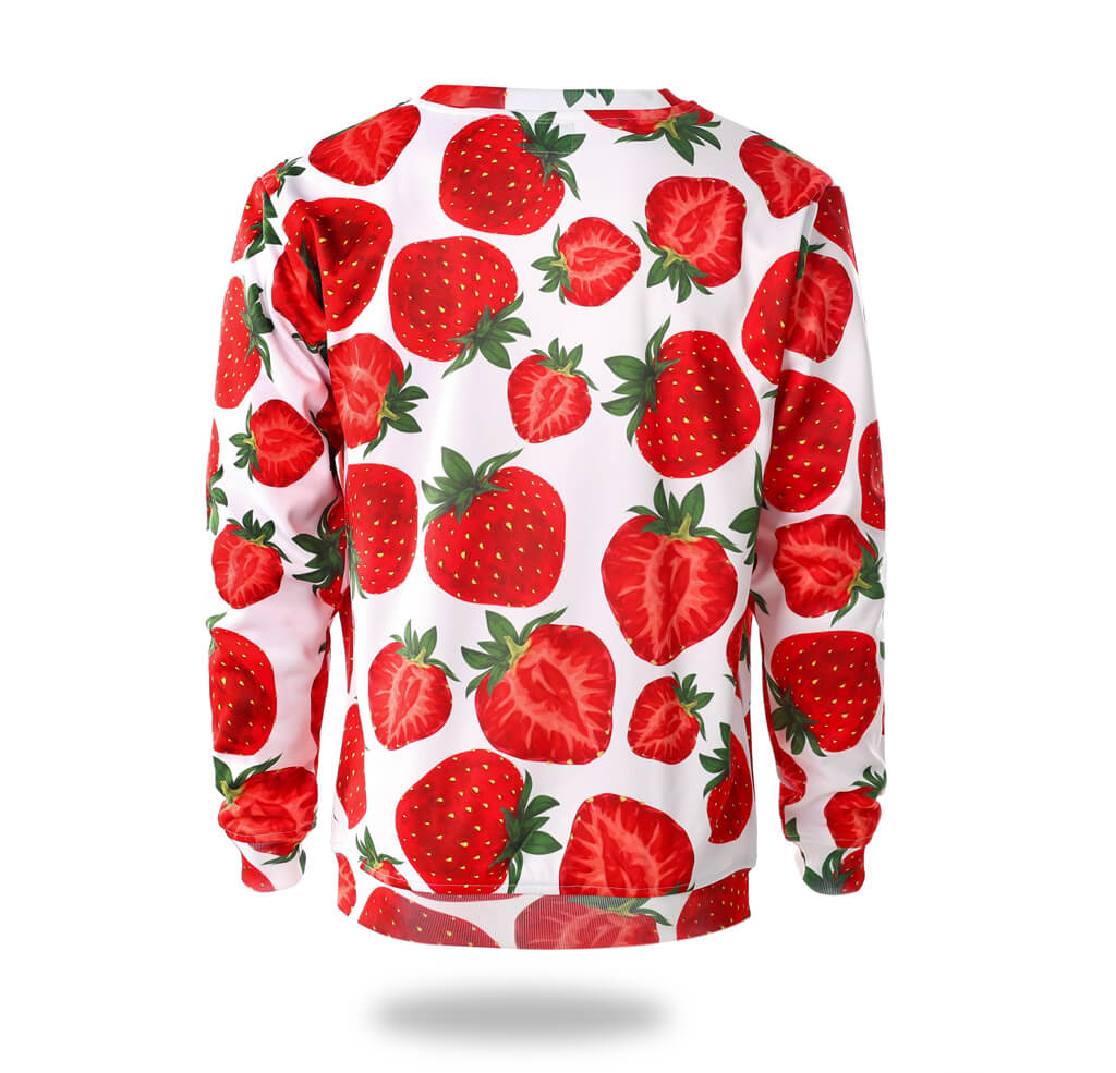 Strawberry Pattern Sublimation Sweatshirt-1