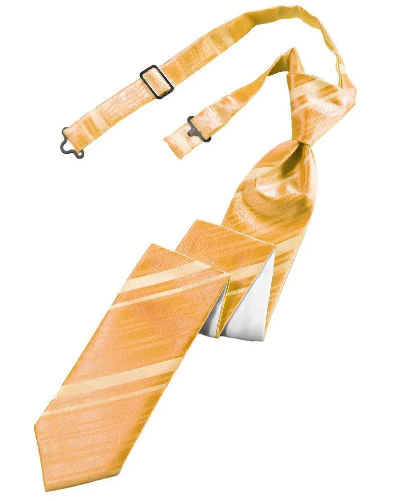 Striped Satin Skinny Necktie Pre-Tie by Tux-USA
