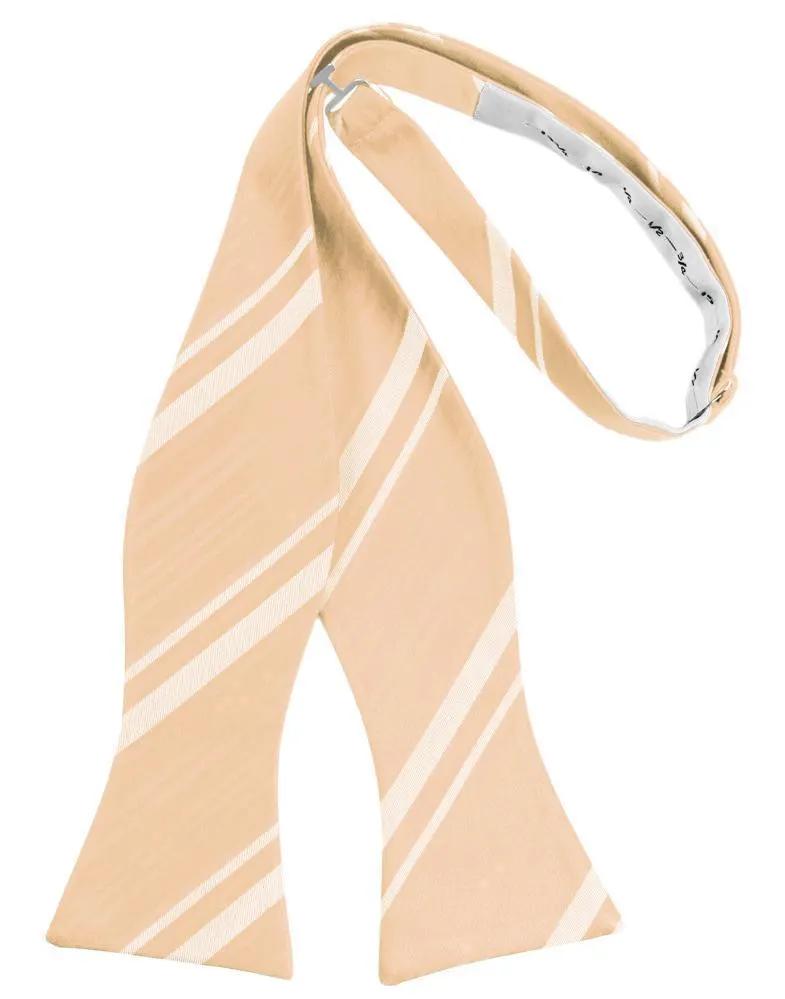 Striped Satin Bow Tie Self Tie by Tux-USA