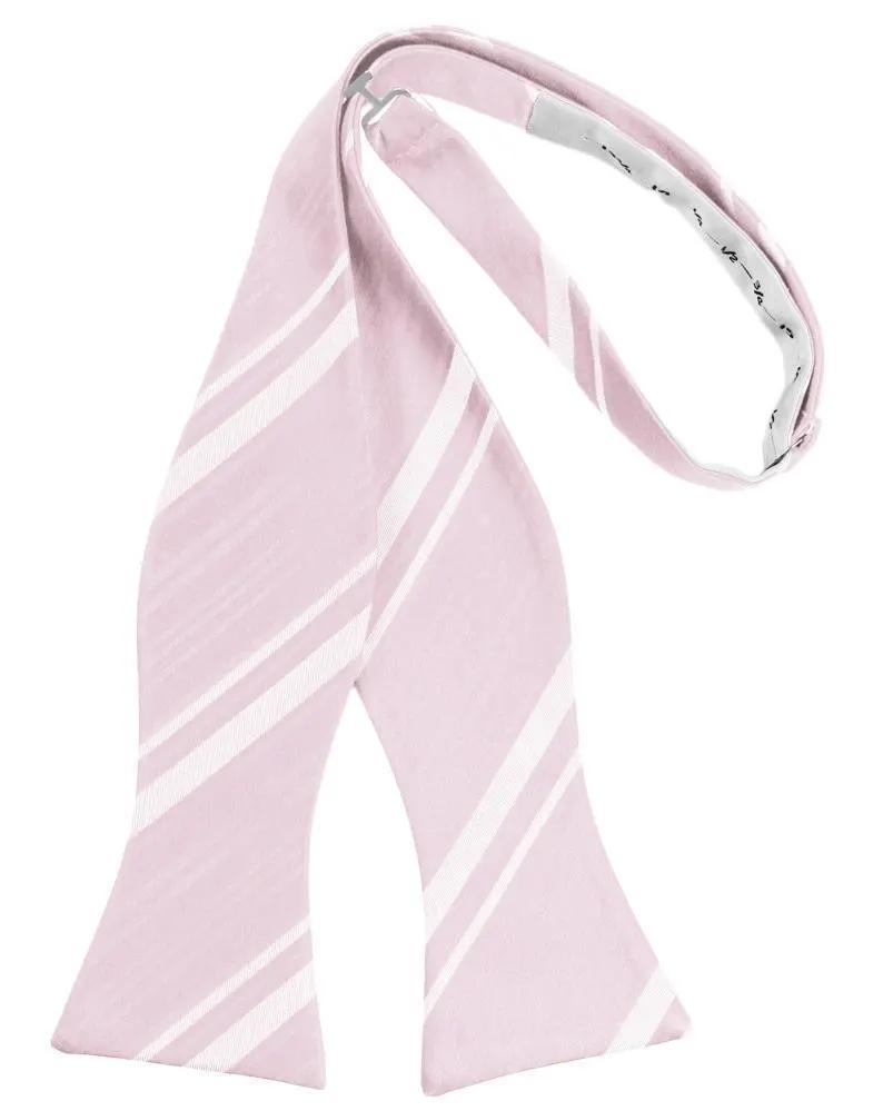 Striped Satin Bow Tie Self Tie by Tux-USA