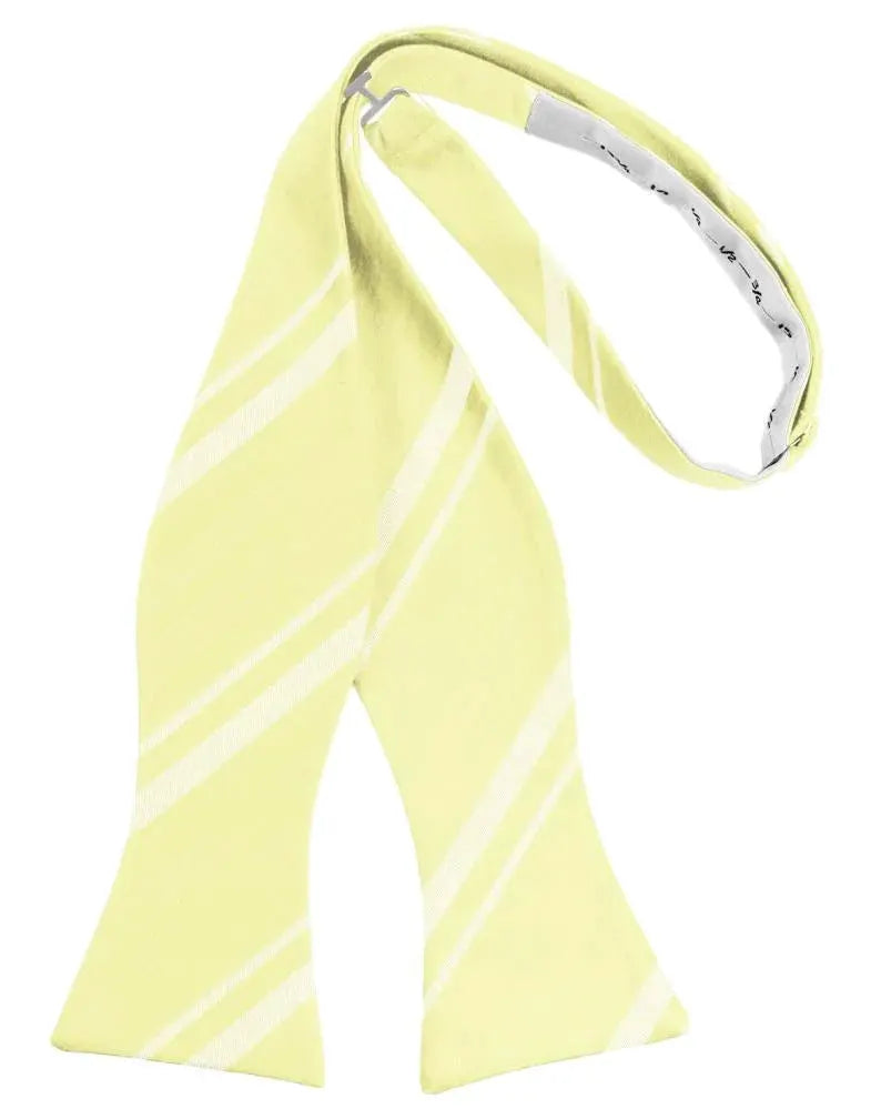 Striped Satin Bow Tie Self Tie by Tux-USA