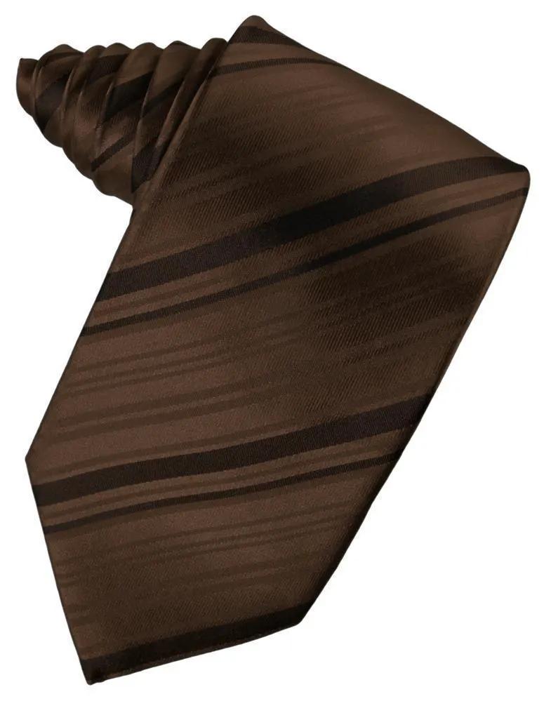 Striped Satin Necktie Self Tie by Tux-USA