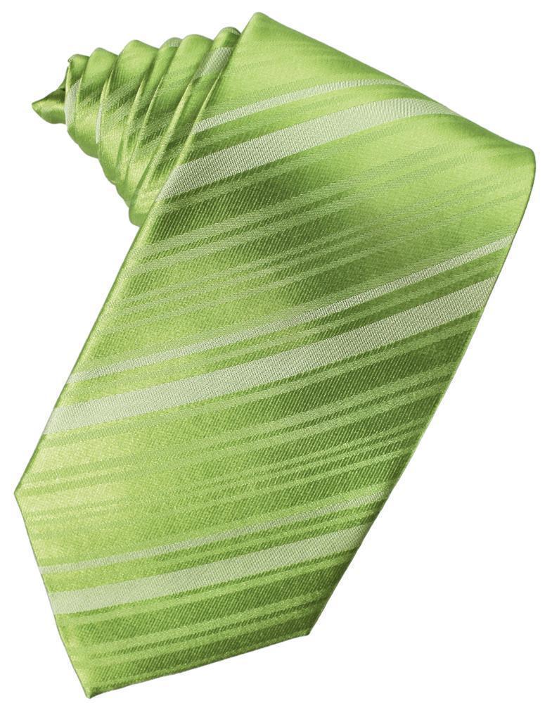 Striped Satin Necktie Self Tie by Tux-USA