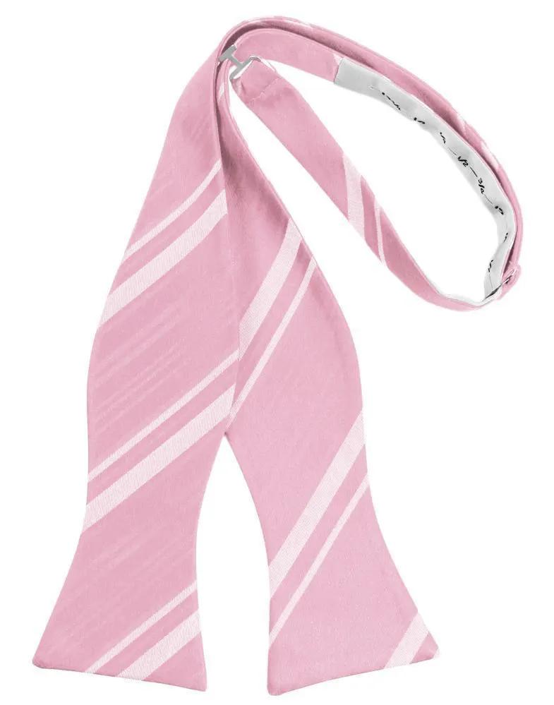 Striped Satin Bow Tie Self Tie by Tux-USA