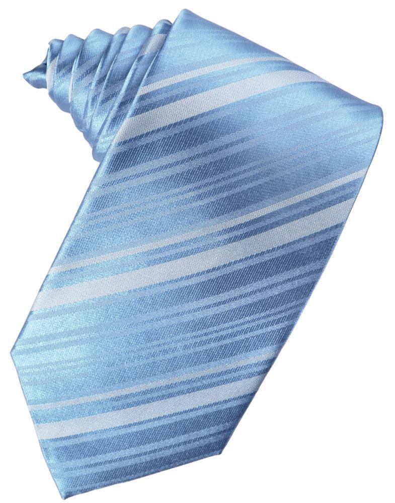 Striped Satin Necktie Self Tie by Tux-USA