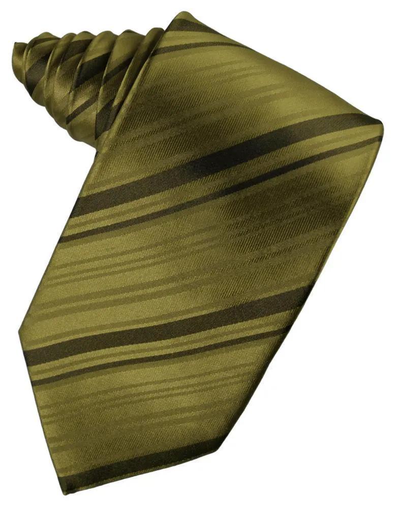 Striped Satin Necktie Self Tie by Tux-USA