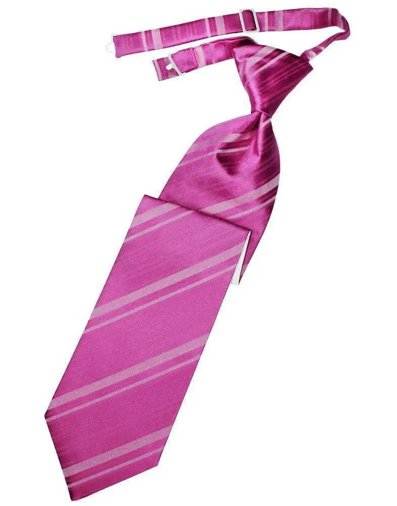 Striped Satin Necktie Pre-Tie by Tux-USA