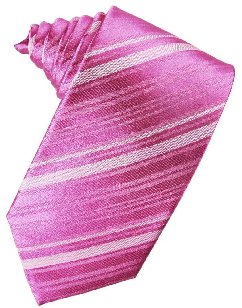 Striped Satin Necktie Self Tie by Tux-USA