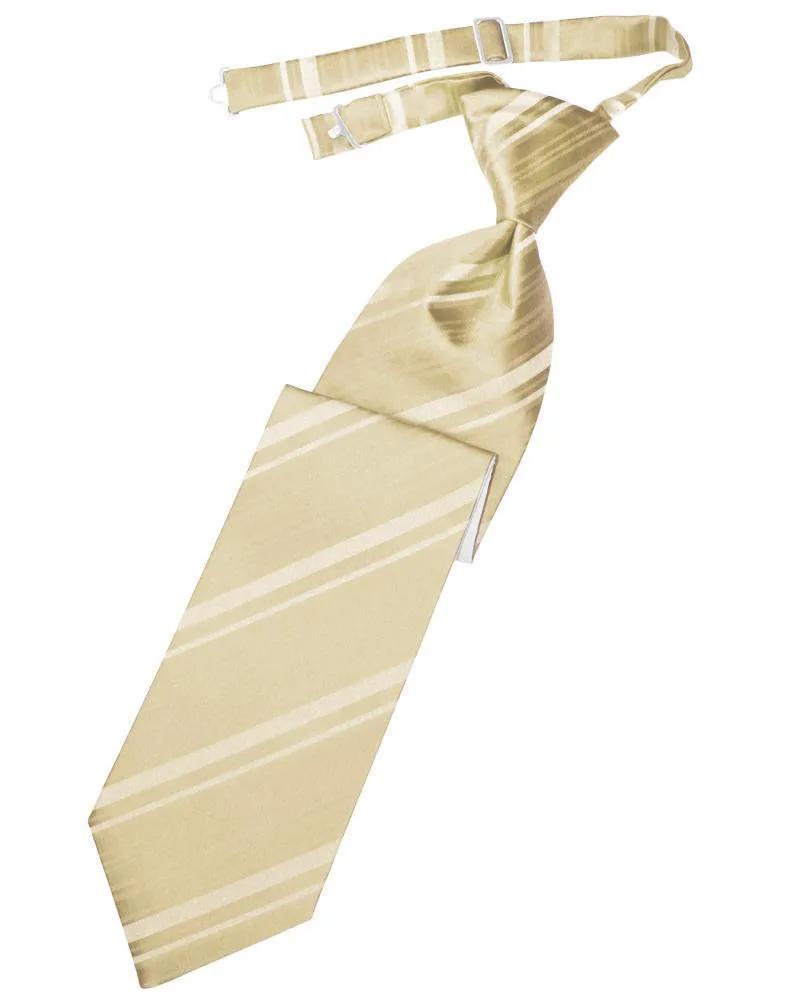 Striped Satin Necktie Pre-Tie by Tux-USA