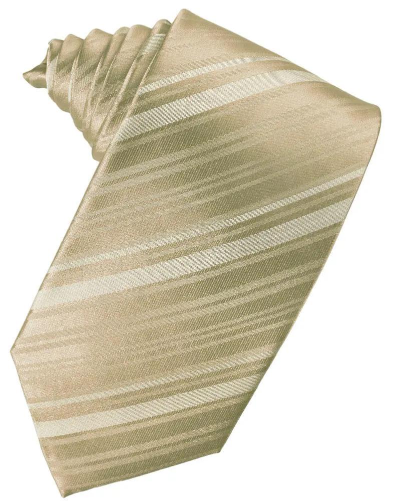 Striped Satin Necktie Self Tie by Tux-USA
