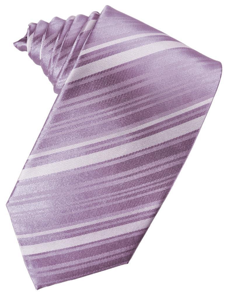 Striped Satin Necktie Self Tie by Tux-USA