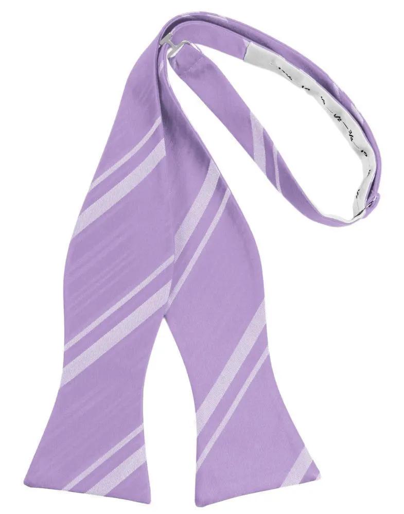Striped Satin Bow Tie Self Tie by Tux-USA