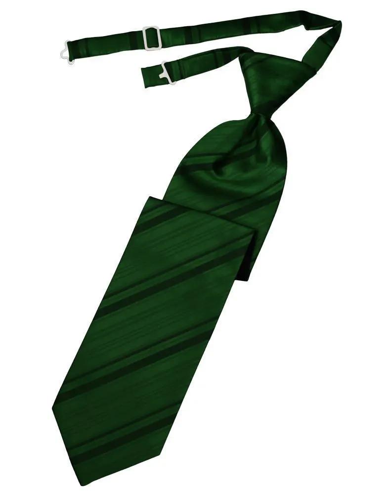 Striped Satin Necktie Pre-Tie by Tux-USA