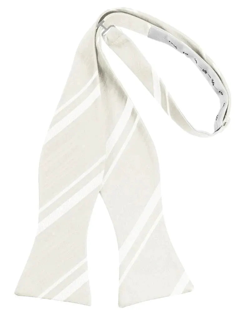 Striped Satin Bow Tie Self Tie by Tux-USA