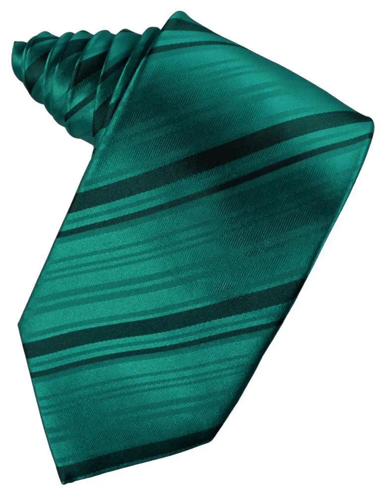 Striped Satin Necktie Self Tie by Tux-USA