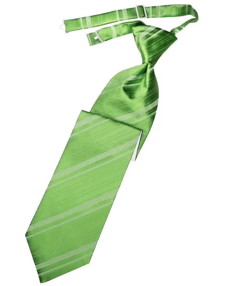 Striped Satin Necktie Pre-Tie by Tux-USA
