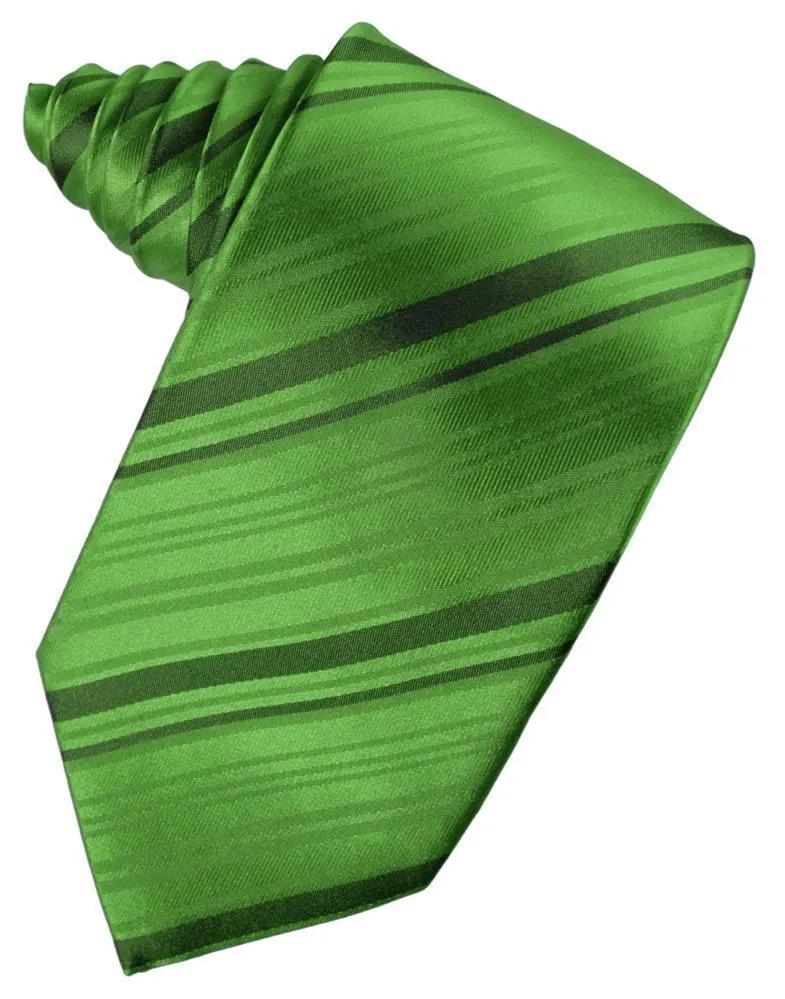 Striped Satin Necktie Self Tie by Tux-USA