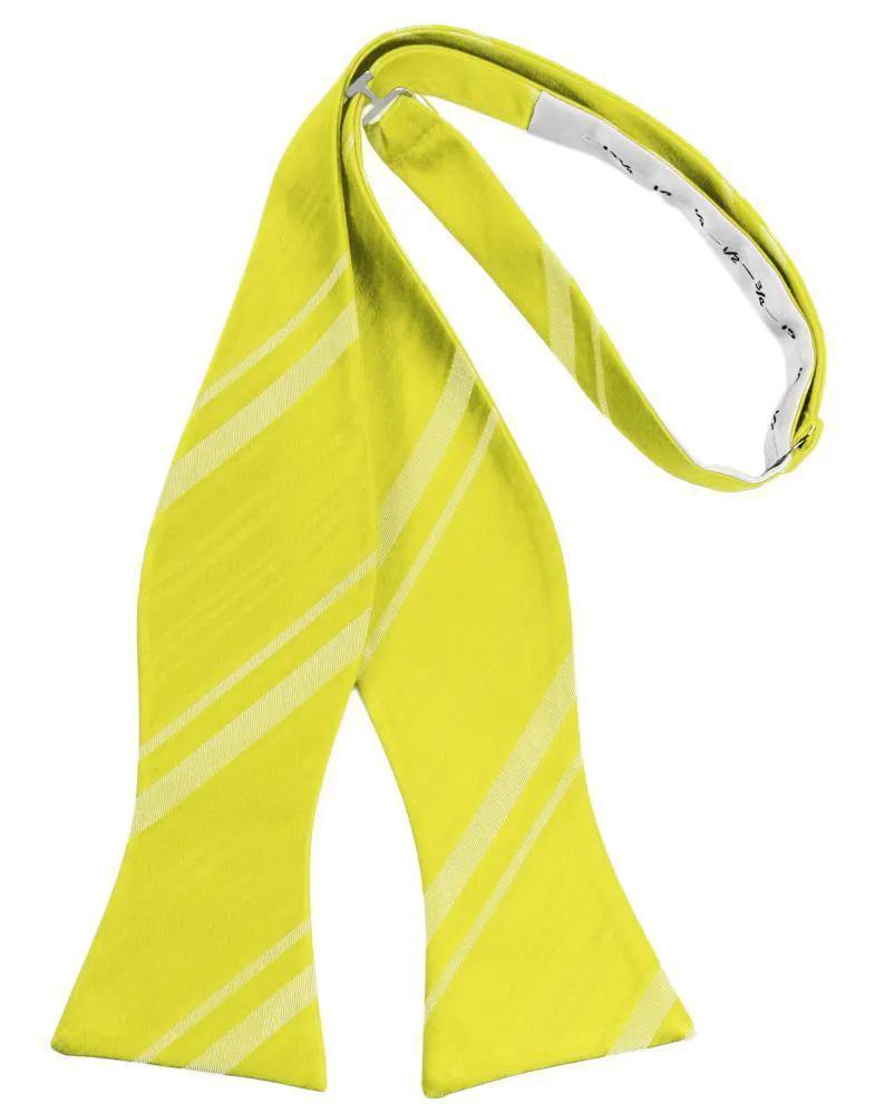 Striped Satin Bow Tie Self Tie by Tux-USA