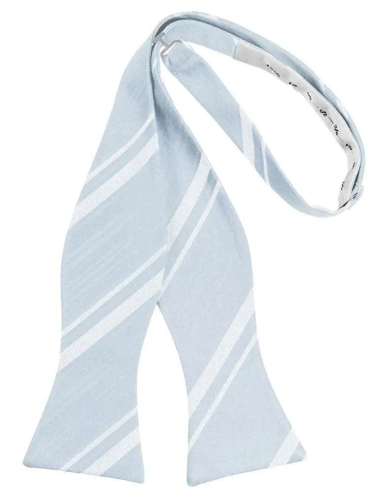 Striped Satin Bow Tie Self Tie by Tux-USA