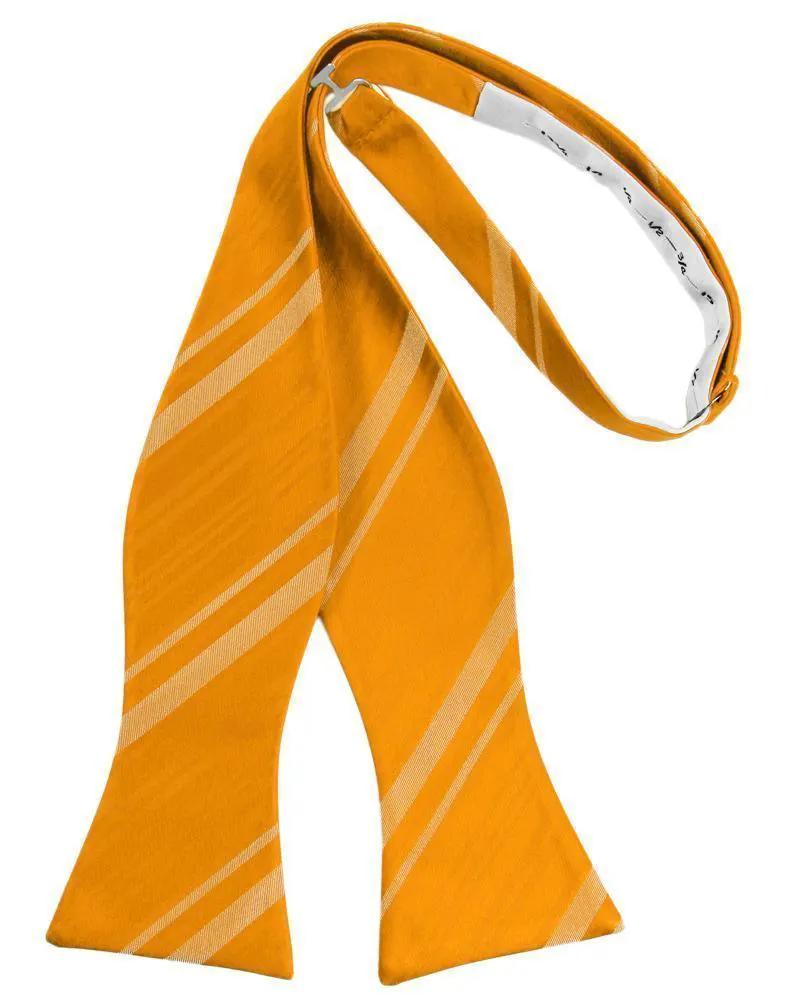 Striped Satin Bow Tie Self Tie by Tux-USA