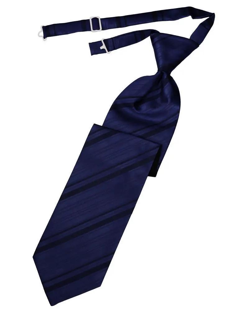 Striped Satin Necktie Pre-Tie by Tux-USA