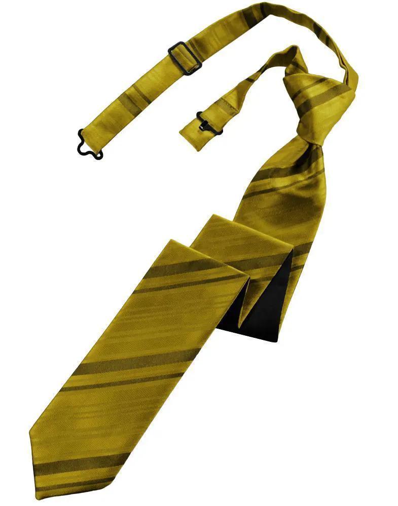 Striped Satin Necktie Pre-Tie by Tux-USA
