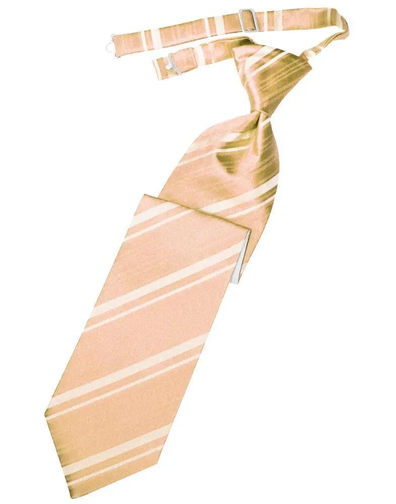 Striped Satin Necktie Pre-Tie by Tux-USA