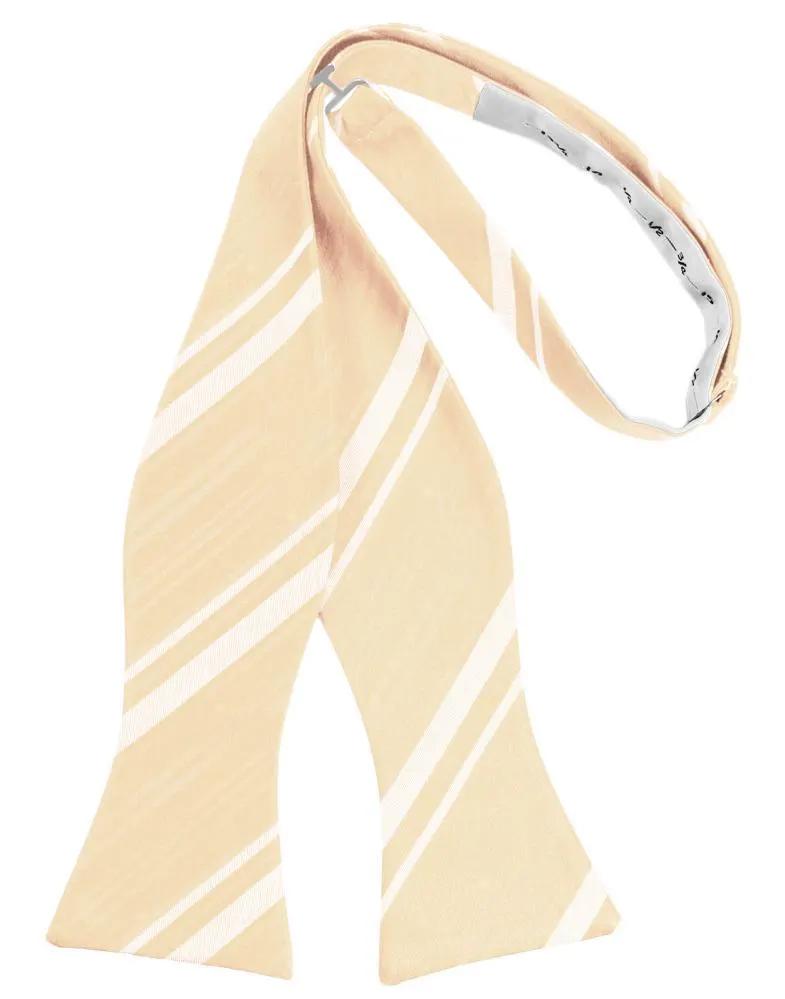 Striped Satin Bow Tie Self Tie by Tux-USA