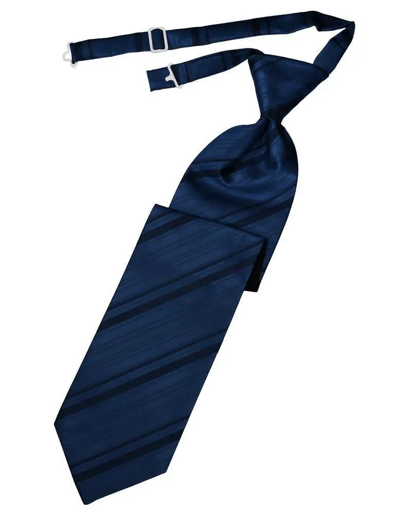 Striped Satin Necktie Pre-Tie by Tux-USA