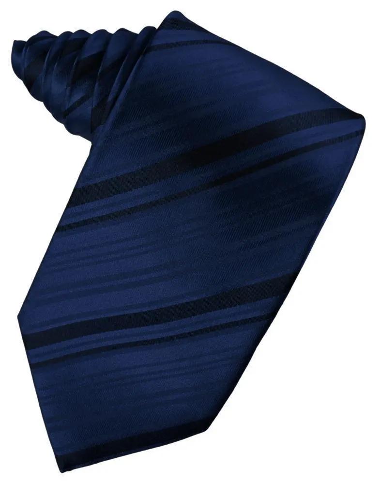 Striped Satin Necktie Self Tie by Tux-USA