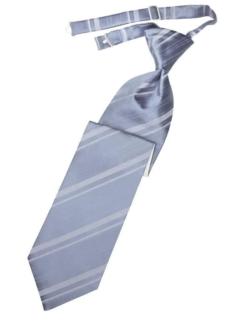 Striped Satin Necktie Pre-Tie by Tux-USA