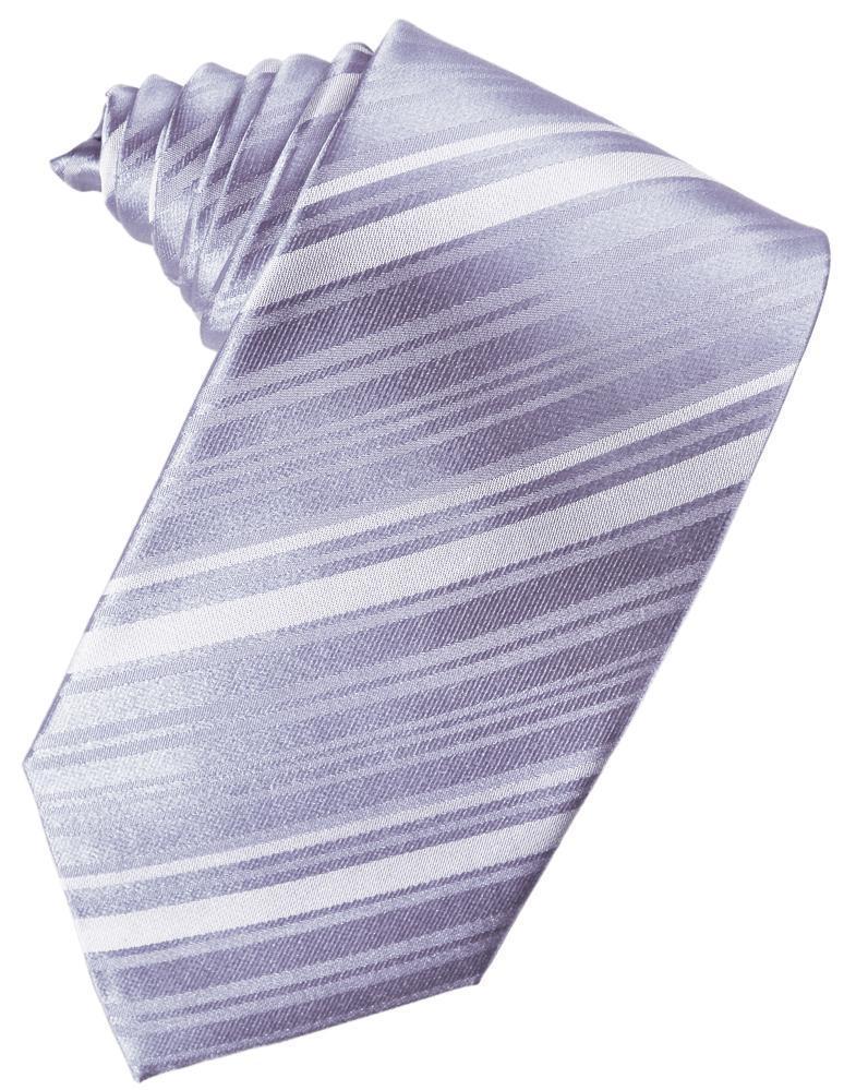 Striped Satin Necktie Self Tie by Tux-USA