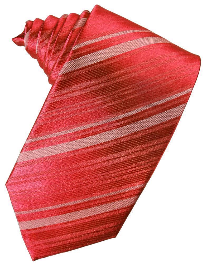 Striped Satin Necktie Self Tie by Tux-USA